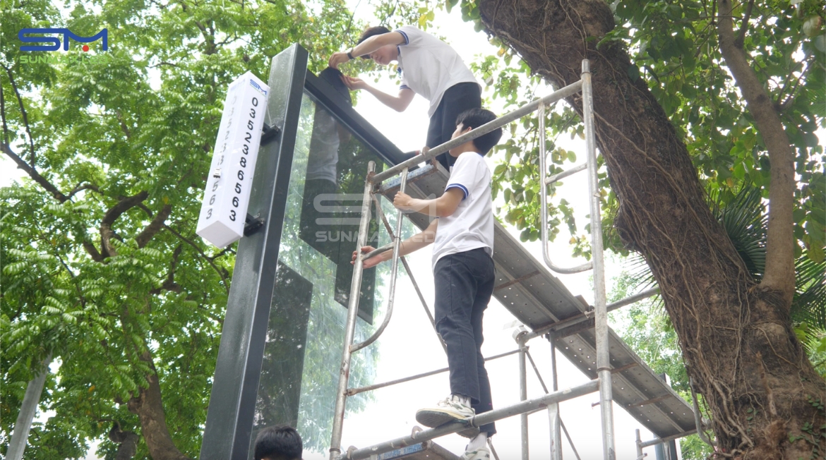 thi công lắp đặt màn hình led tại đại sứ quán