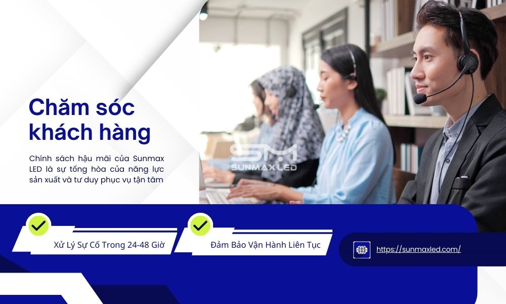 Tốc độ phản hồi của nhân viên chăm sóc khách hàng Sunmax led