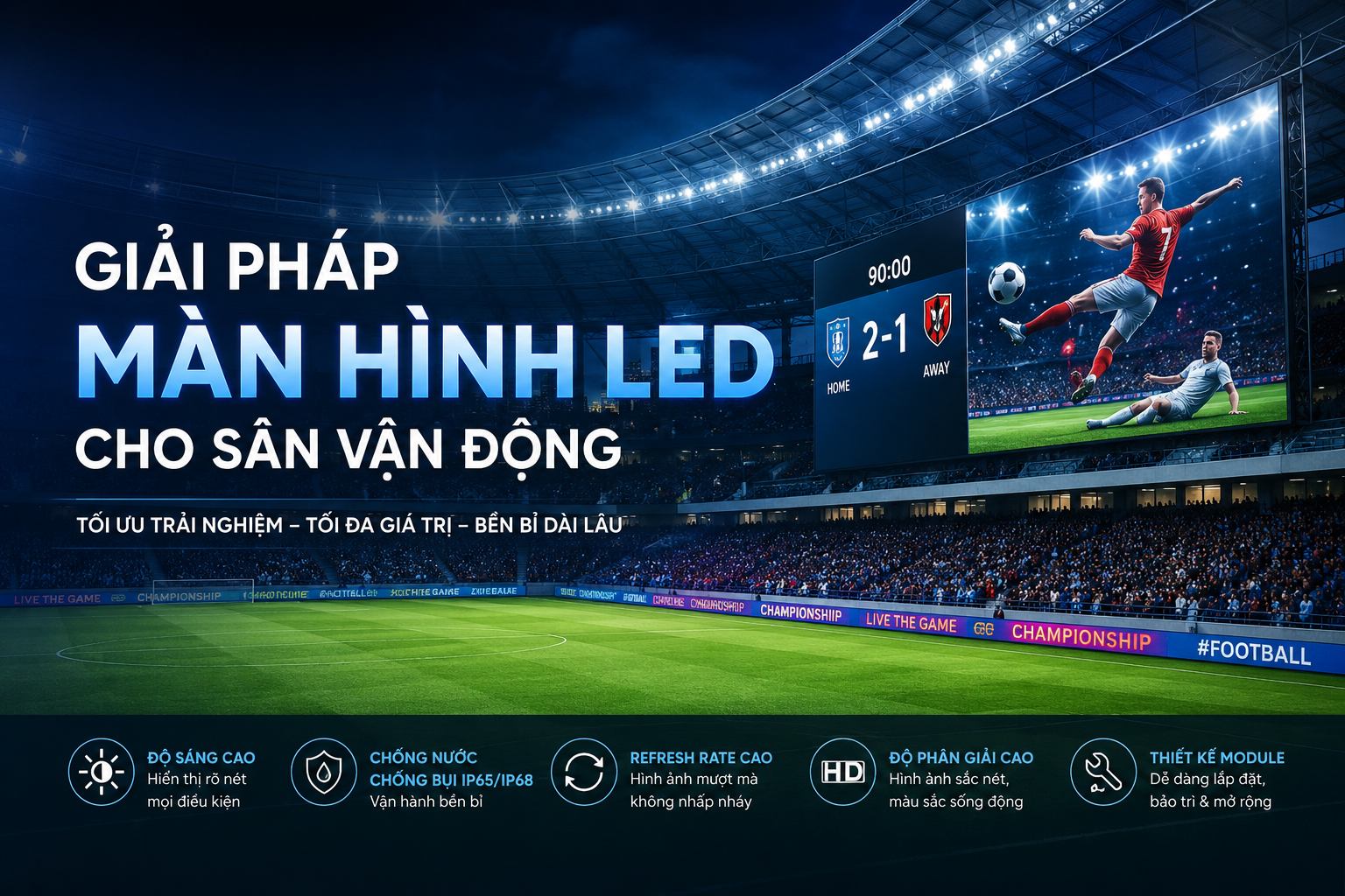 màn hình LED sân vận động