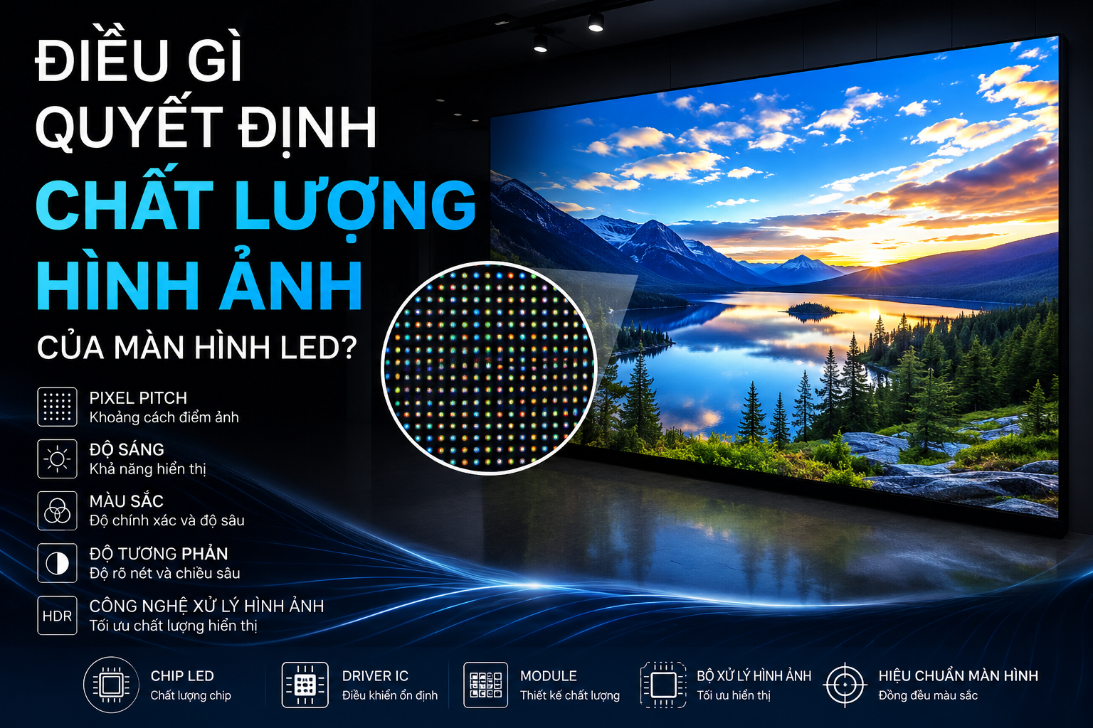 Điều gì quyết định chất lượng hình ảnh của màn hình LED?
