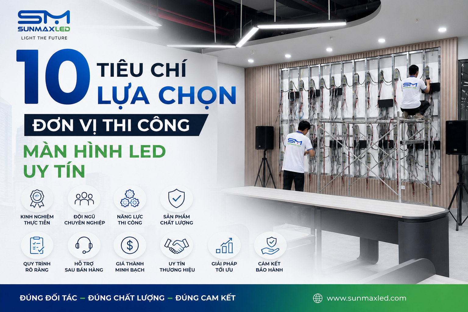 10 Tiêu Chí Lựa Chọn Đơn Vị Thi Công Màn Hình LED Uy Tín