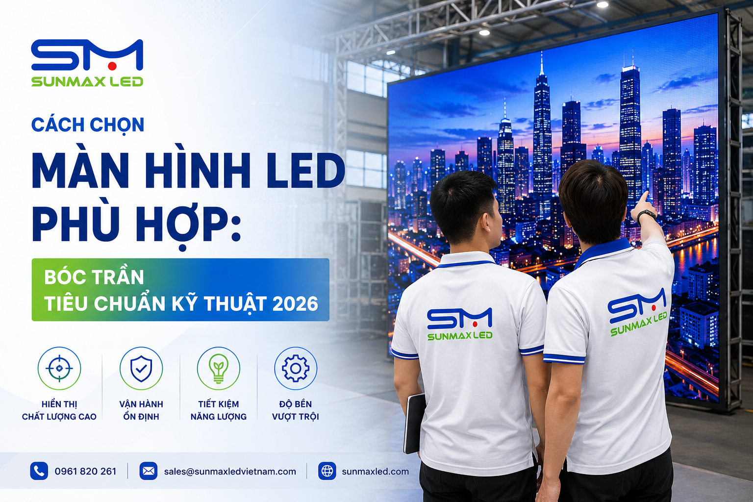 Cách Chọn Màn Hình LED Phù Hợp: Bóc Trần Tiêu Chuẩn Kỹ Thuật 2026
