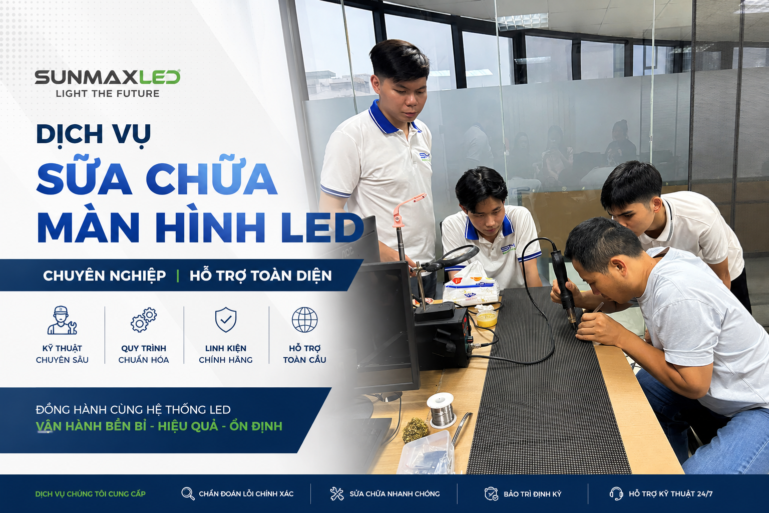 Dịch Vụ Sửa Chữa Màn Hình LED Chuyên Nghiệp | Hỗ Trợ Toàn Cầu