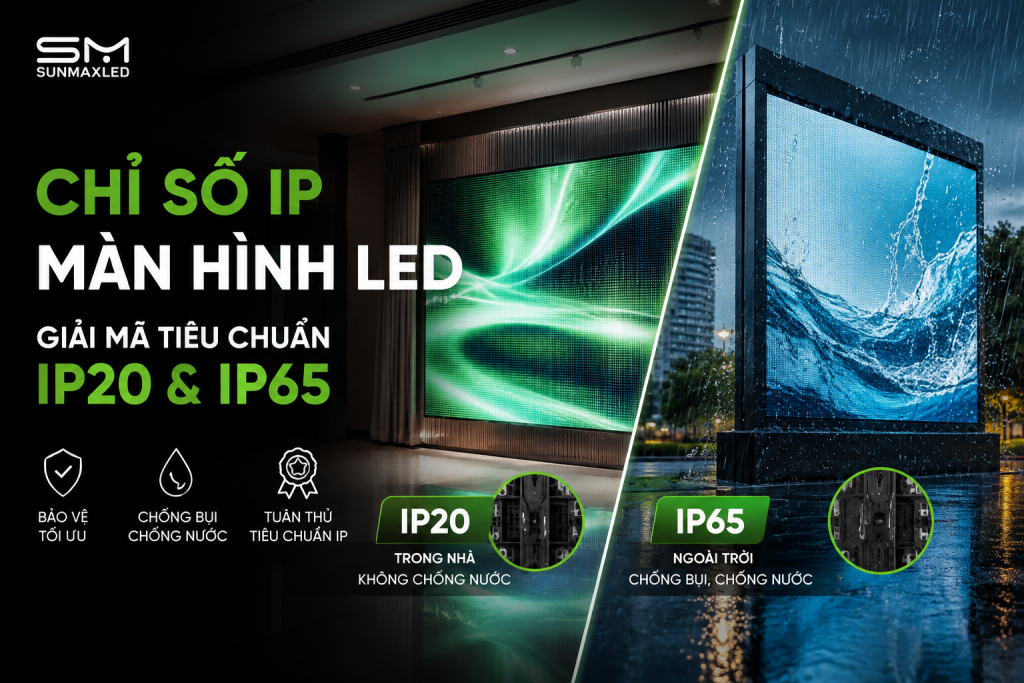 Chỉ Số IP Màn Hình LED: Giải Mã Tiêu Chuẩn IP20 & IP65