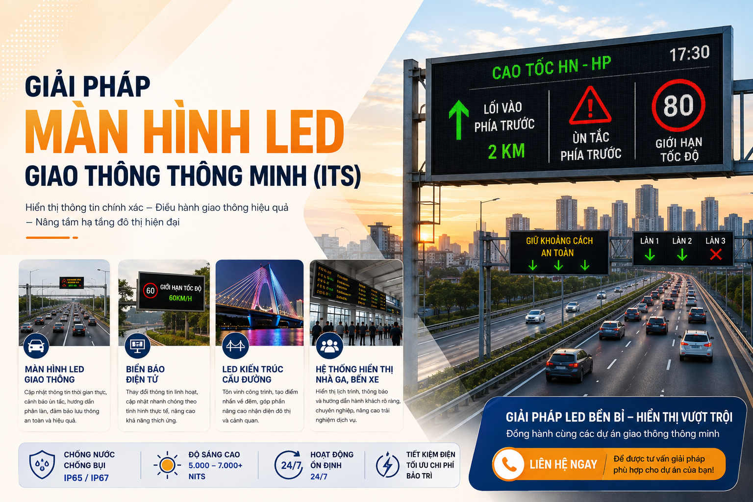 Giải Pháp Màn Hình LED Giao Thông Thông Minh (ITS) | SunmaxLED