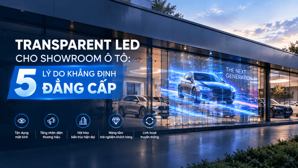 Transparent LED Cho Showroom Ô Tô: 5 Lý Do Khẳng Định Đẳng Cấp