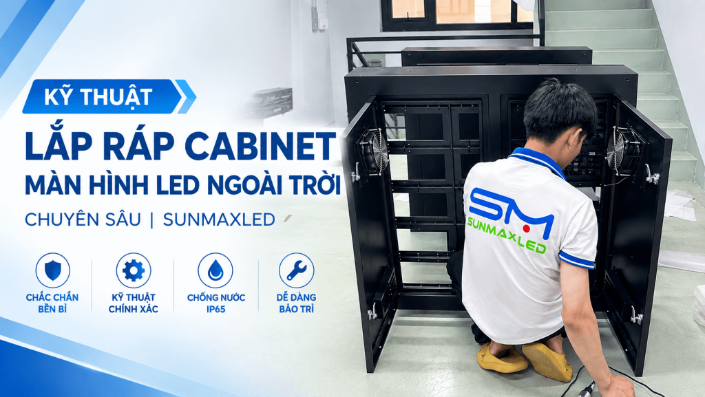 Kỹ Thuật Lắp Ráp Cabinet Màn Hình LED Ngoài Trời Chuyên Sâu | SunmaxLED
