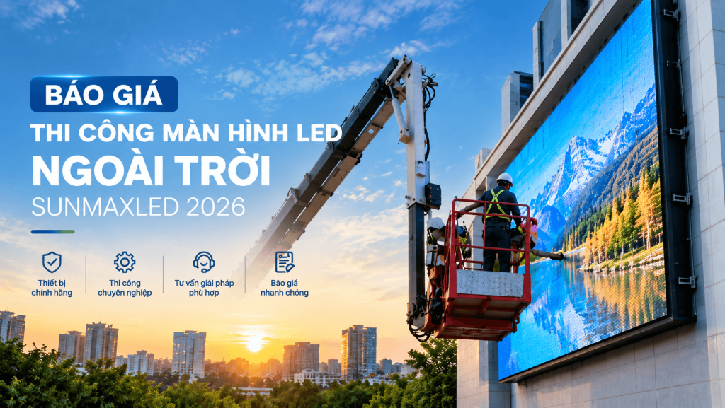 BÁO GIÁ THI CÔNG MÀN HÌNH LED NGOÀI TRỜI SUNMAXLED 2026