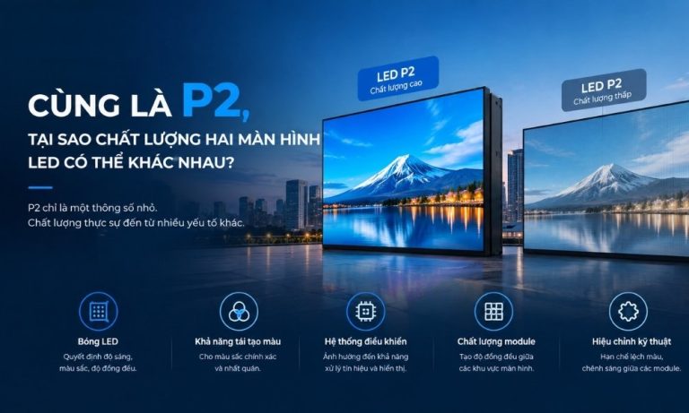 Cùng Là Màn Hình LED P2, Tại Sao Chất Lượng Hai Màn Hình LED Lại Khác Nhau?