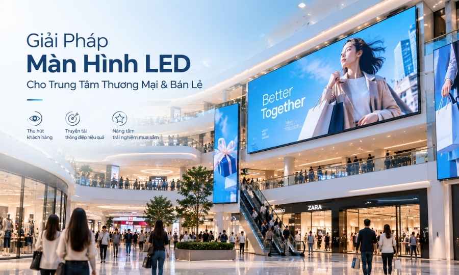 Giải Pháp Màn Hình LED Cho Trung Tâm Thương Mại & Bán Lẻ